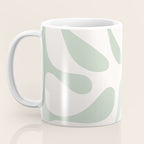 Minimal Abstract Matisse Monstera Pastel Sage Green 2/2 Coffee Mug Gallery Image 3