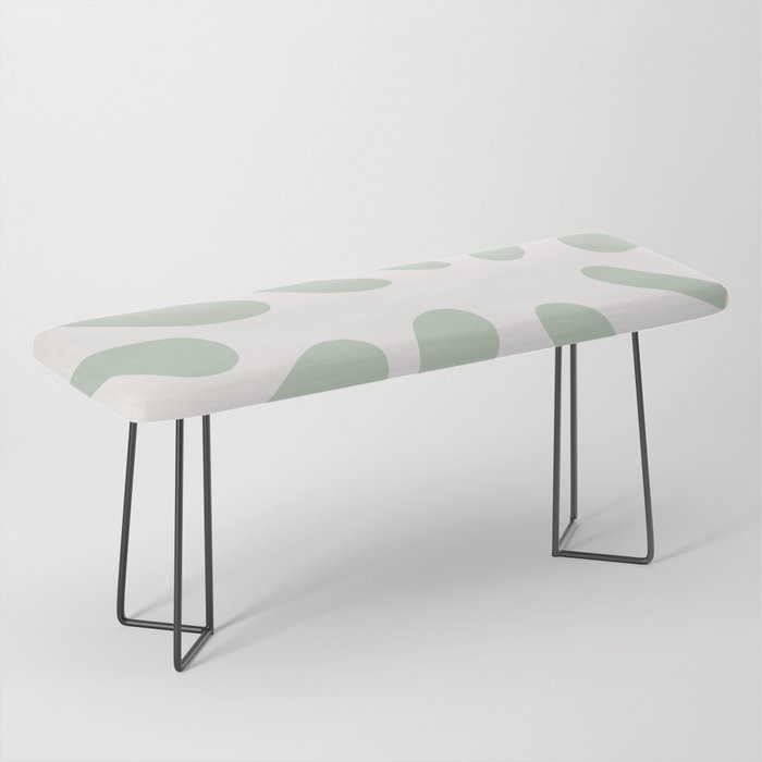 Minimal Abstract Matisse Monstera Pastel Sage Green 2/2 Bench Gallery Image 1
