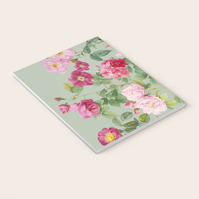 Pink Bloom Botanical Collage Notebook Gallery Image 3
