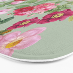 Pink Bloom Botanical Collage Bath Mat Gallery Image 3