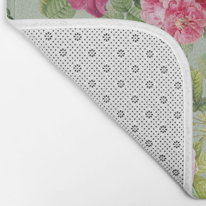 Pink Bloom Botanical Collage Bath Mat Gallery Image 2
