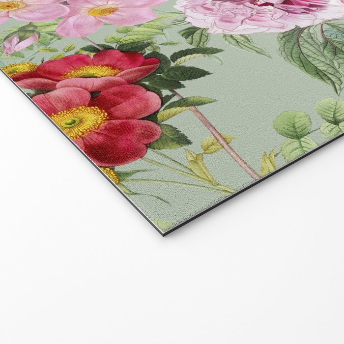 Pink Bloom Botanical Collage Welcome Mat Gallery Image 2