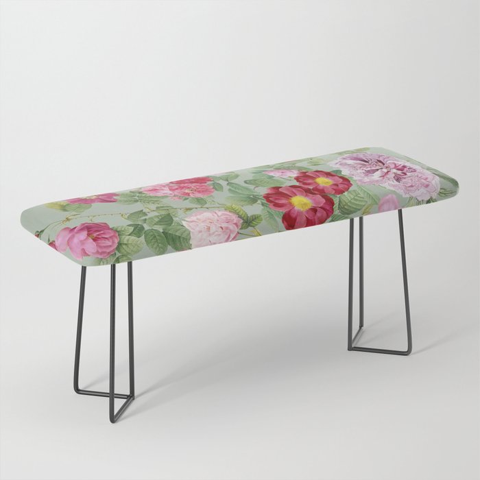 Pink Bloom Botanical Collage Bench Gallery Image 1