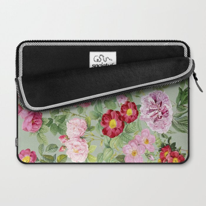 Pink Bloom Botanical Collage Laptop Sleeve Gallery Image 2