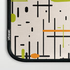  Mid-Century Modern Kinetikos Pattern in Cream, Black, Lime Green, and Orange Laptop Sleeve Gallery Image 3