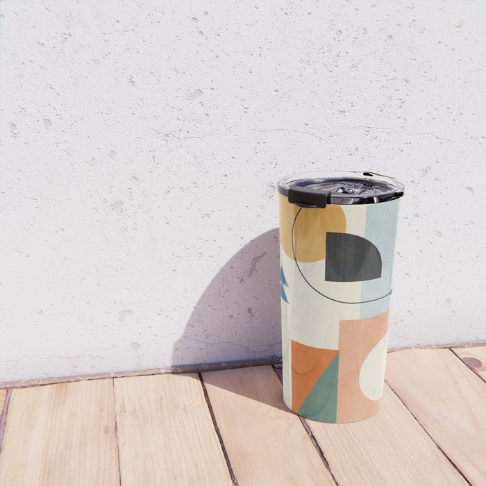 Geometric Color Play 02 Travel Mug Gallery Image 4