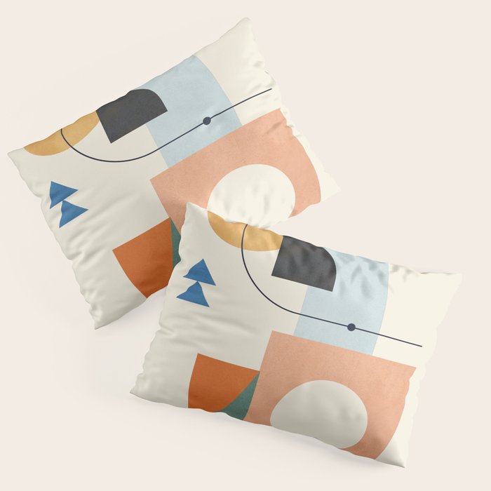 Geometric Color Play 02 Pillow Sham Gallery Image 1