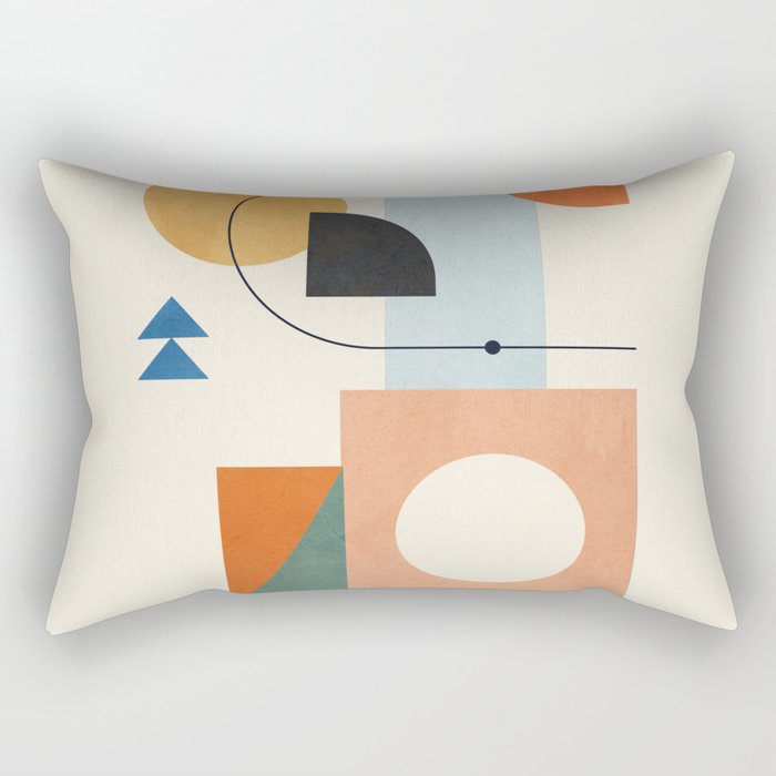 Geometric Color Play 02 Rectangular Pillow Gallery Image 1
