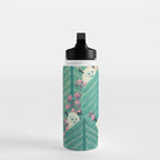 Creatures of the Forest in Springtime (Cute Yetis Hiding Whimsical Nature Art) Water Bottle Gallery Image 3