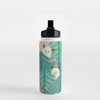 Creatures of the Forest in Springtime (Cute Yetis Hiding Whimsical Nature Art) Water Bottle Gallery Image 2