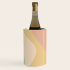Abstract Color Waves - Neutral Pastel Wine Chiller Gallery Image 1