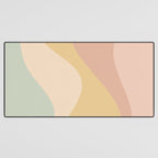 Abstract Color Waves - Neutral Pastel Desk Mat Gallery Image 3