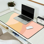 Abstract Color Waves - Neutral Pastel Desk Mat Gallery Image 2
