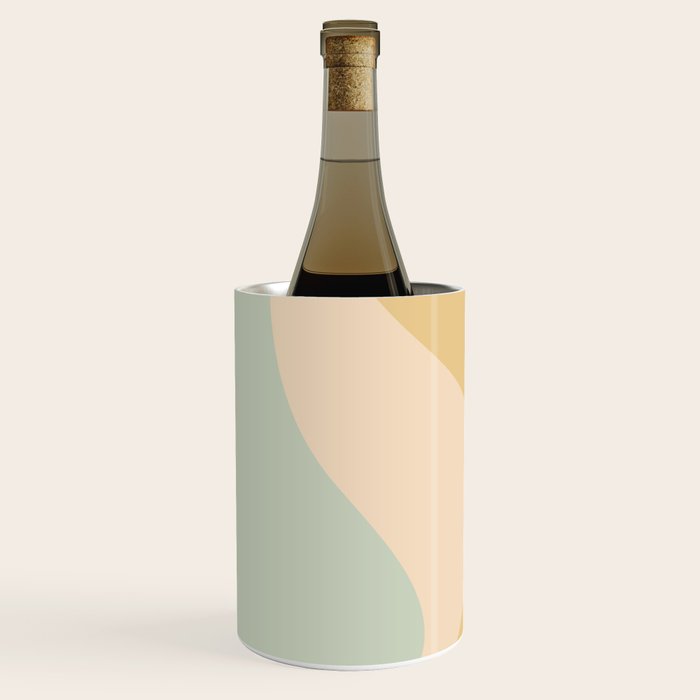 Abstract Color Waves - Neutral Pastel Wine Chiller Gallery Image 2