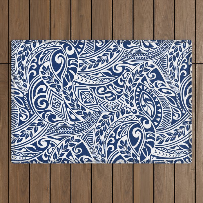 Hawaiian Tribal Pattern III Outdoor Rug Gallery Image 1