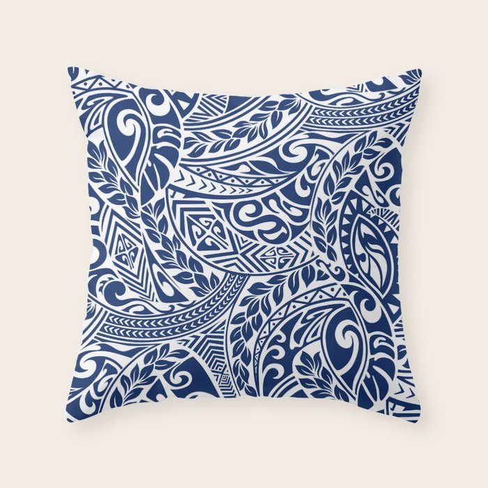 Hawaiian Tribal Pattern III Throw Pillow Gallery Image 6