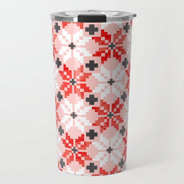Christmas Quilt - pattern no2 Travel Mug Gallery Image 1