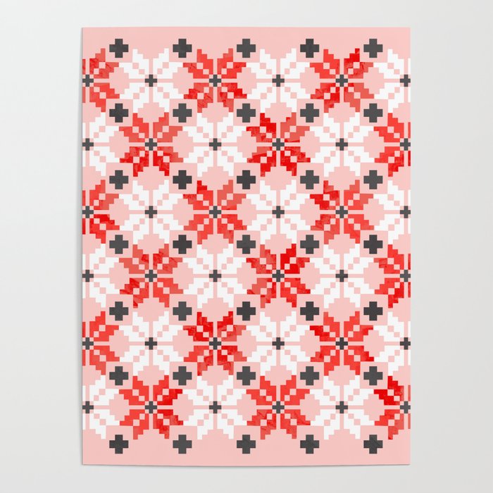 Christmas Quilt - pattern no2 Poster Gallery Image 1