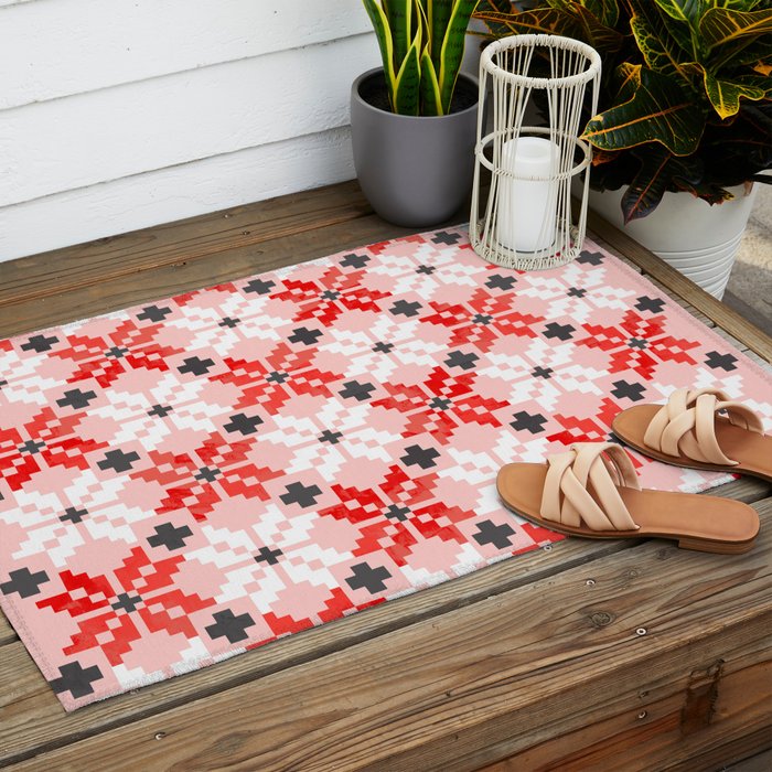 Christmas Quilt - pattern no2 Outdoor Rug Gallery Image 2