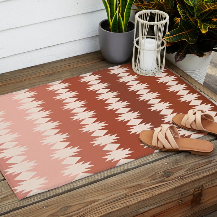 Geometric Southwestern Pattern XX Outdoor Rug Gallery Image 2