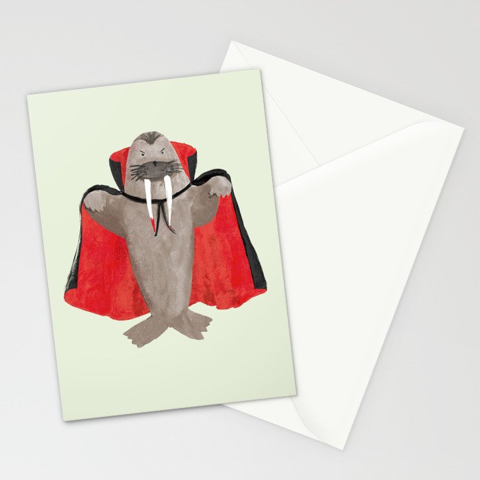 Vampire Walrus Stationery Card Gallery Image 2