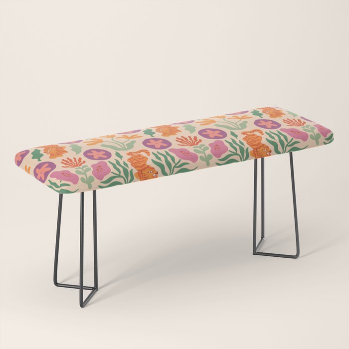 Whimsical and Fierce! // Tiger Pattern Bench Gallery Image 1