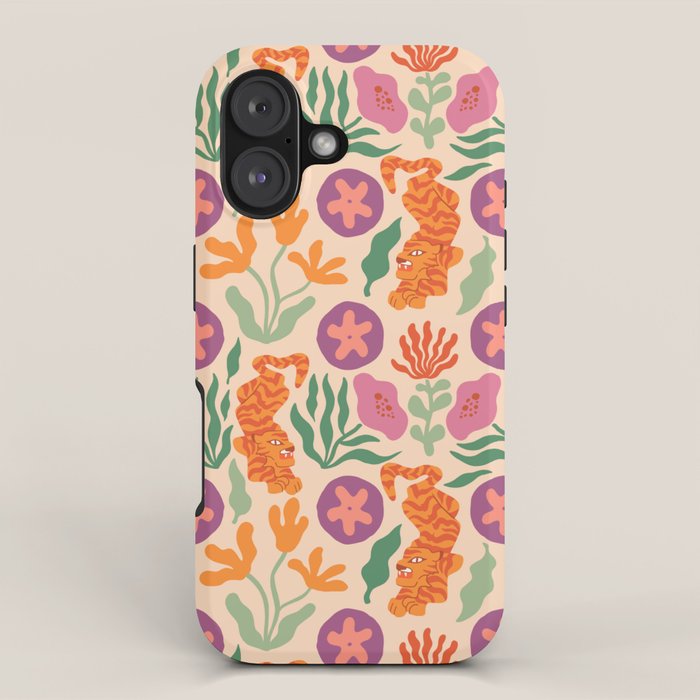 Whimsical and Fierce! // Tiger Pattern iPhone Case Gallery Image 1