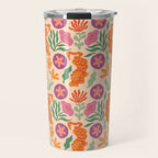 Whimsical and Fierce! // Tiger Pattern Travel Mug Gallery Image 1