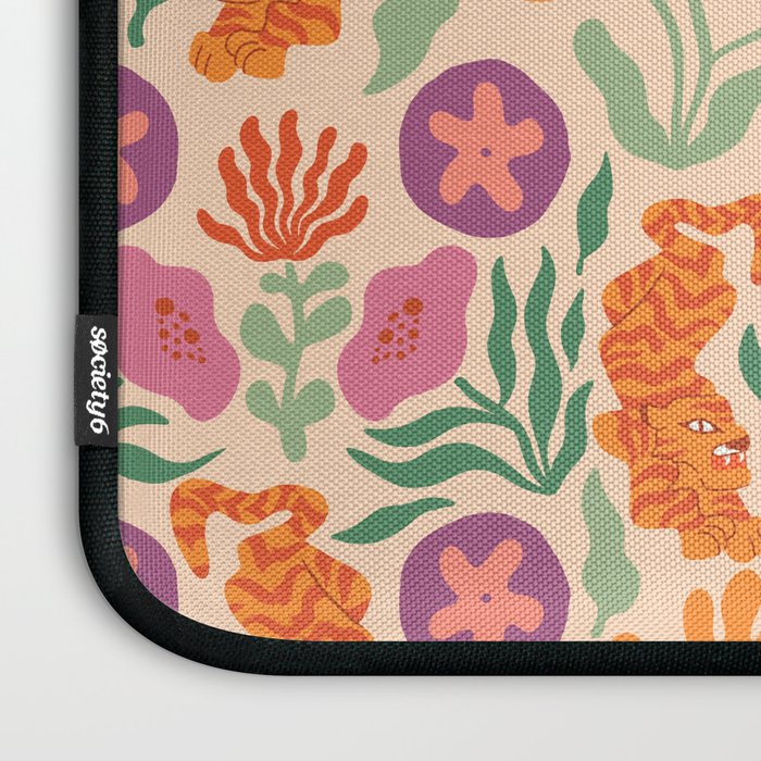 Whimsical and Fierce! // Tiger Pattern Laptop Sleeve Gallery Image 3