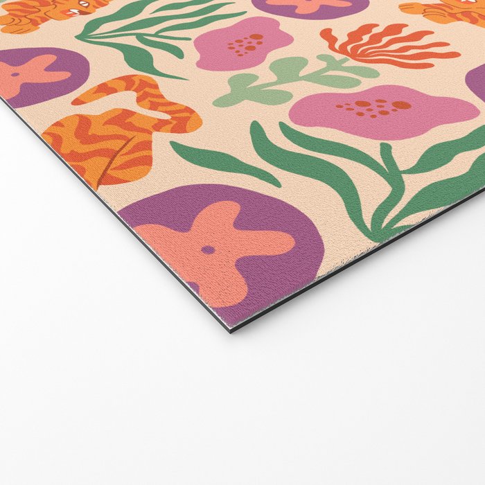 Whimsical and Fierce! // Tiger Pattern Welcome Mat Gallery Image 2