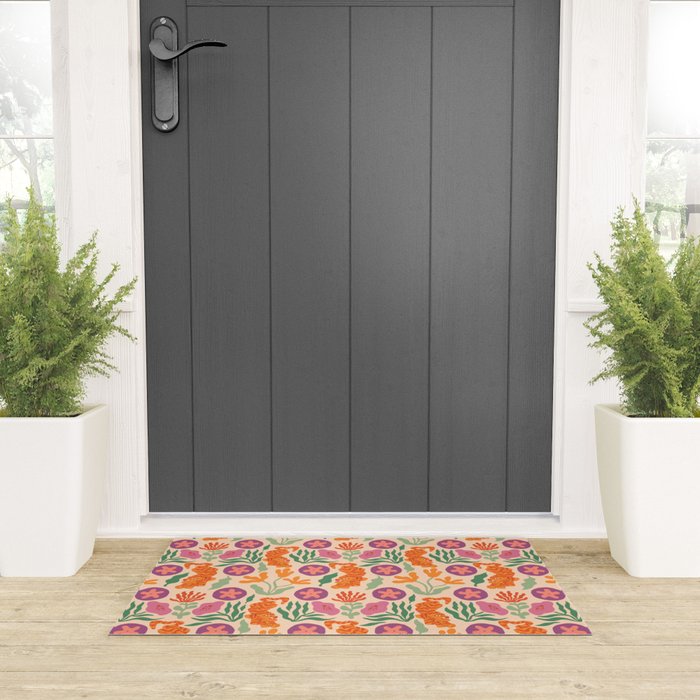 Whimsical and Fierce! // Tiger Pattern Welcome Mat Gallery Image 3