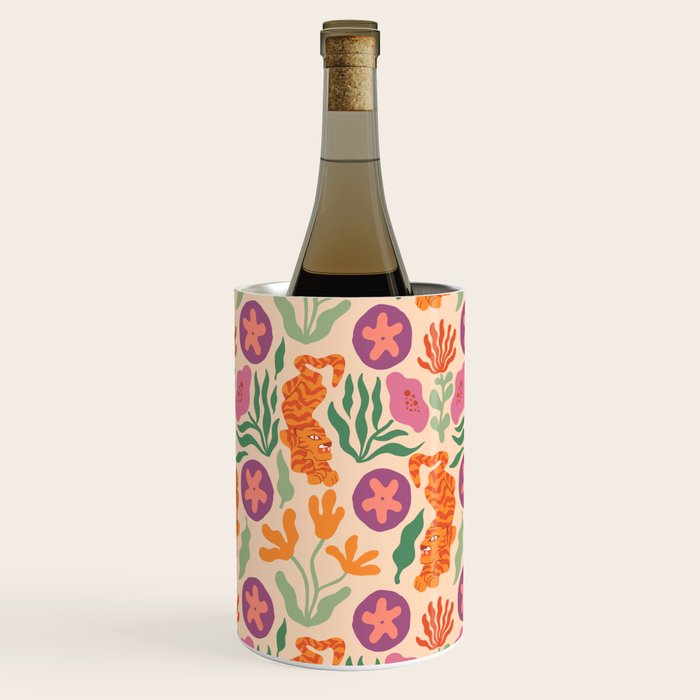 Whimsical and Fierce! // Tiger Pattern Wine Chiller Gallery Image 3