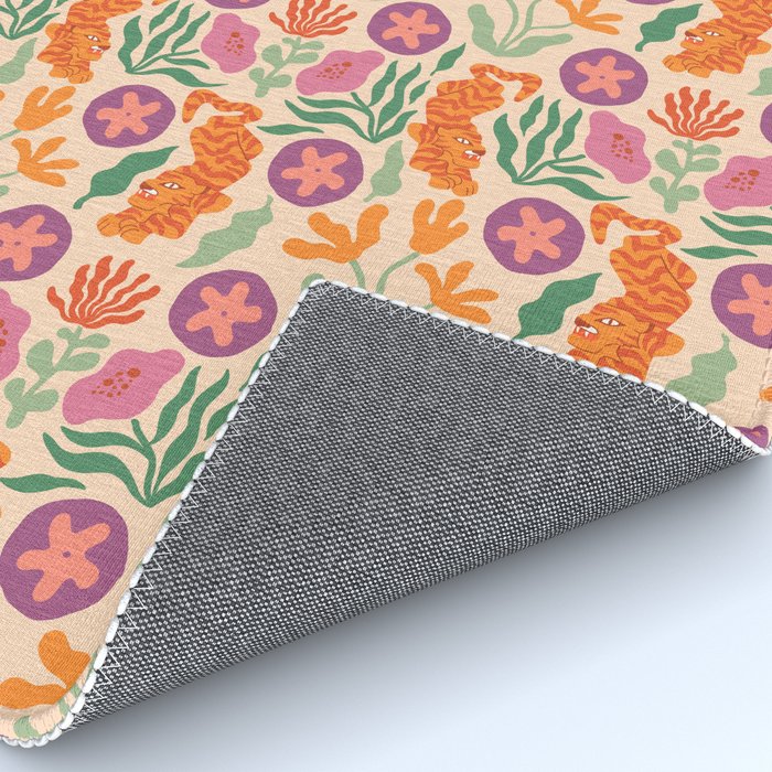 Whimsical and Fierce! // Tiger Pattern Rug Gallery Image 4