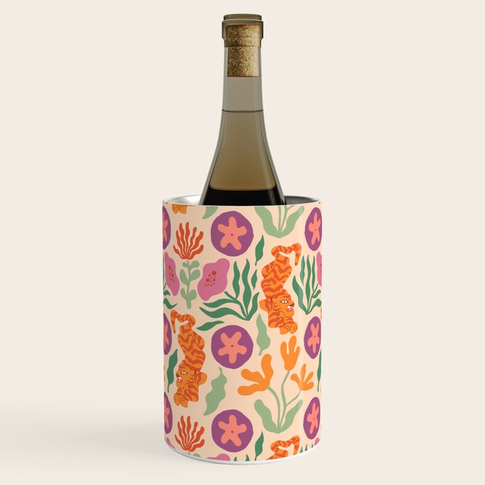 Whimsical and Fierce! // Tiger Pattern Wine Chiller Gallery Image 2