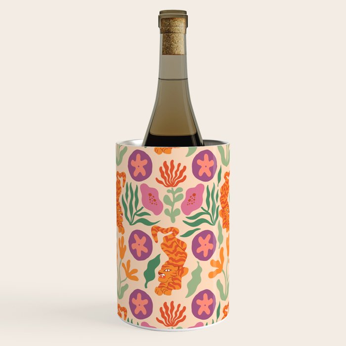 Whimsical and Fierce! // Tiger Pattern Wine Chiller Gallery Image 1