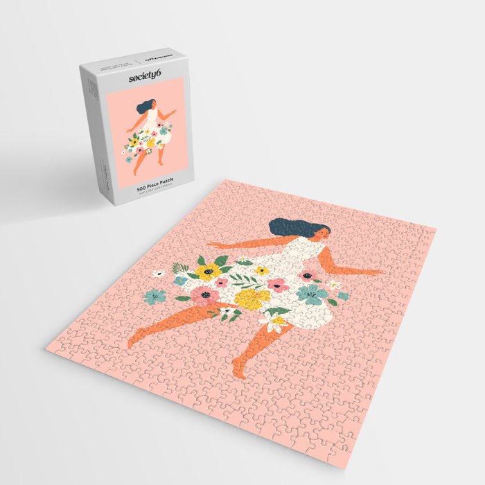 Dancing woman with flowers Jigsaw Puzzle Gallery Image 2