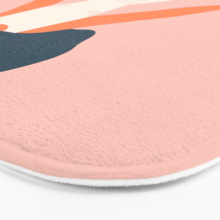 Dancing woman with flowers Bath Mat Gallery Image 3