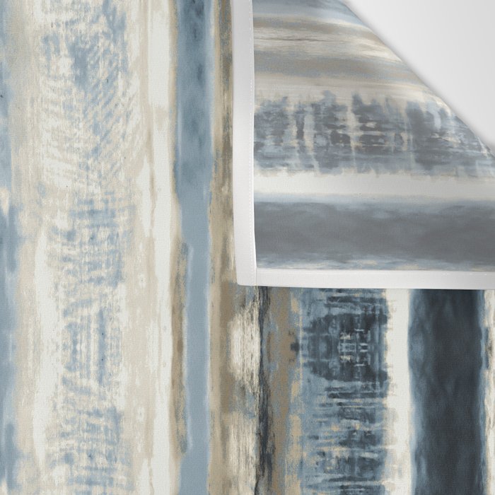 Distressed Blue and White Watercolor Stripe Wall Tapestry Gallery Image 3