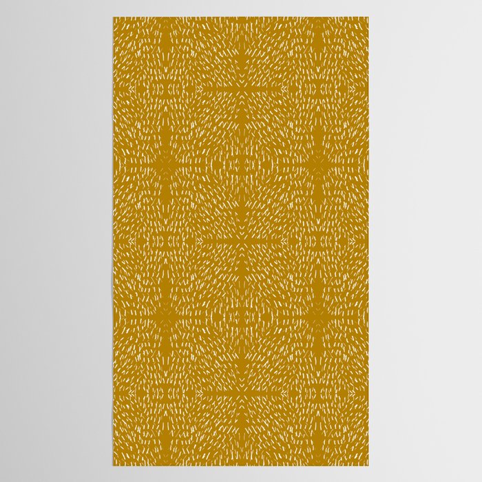 Celestial Stars Art, Mustard Yellow, Boho Wall Art Tablecloth Gallery Image 2