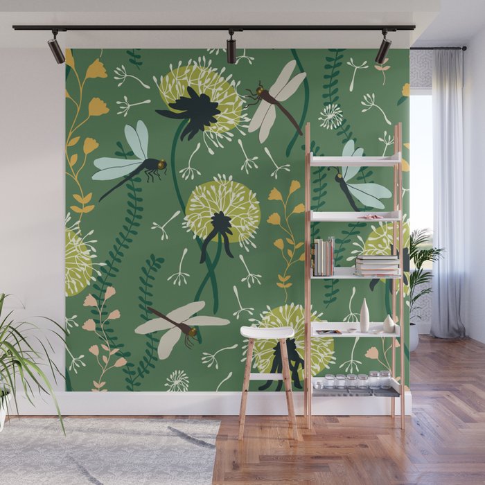 Dandelion Day - Meadow Wall Mural Gallery Image 1