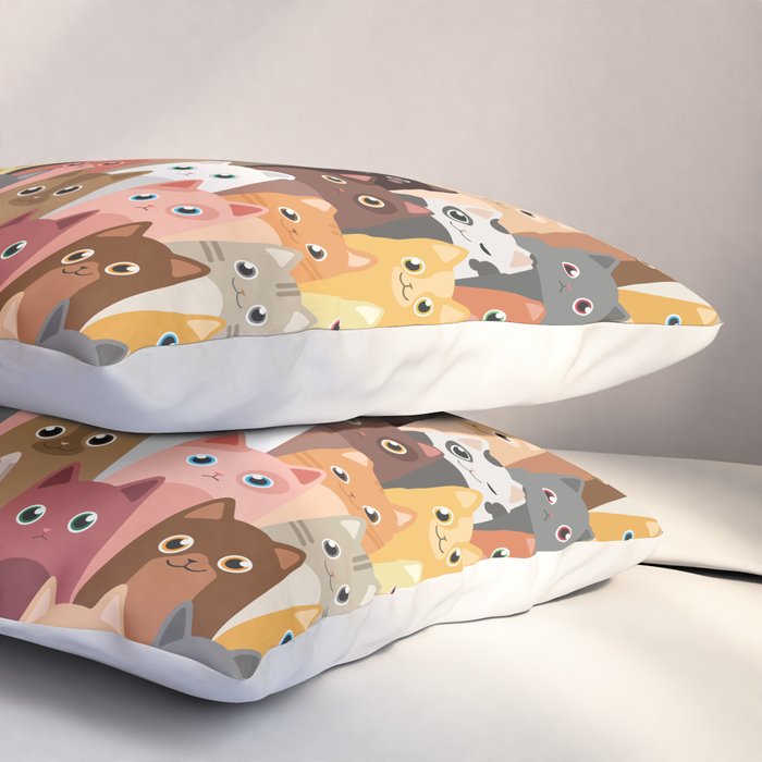 Cats Pattern Pillow Sham Gallery Image 3