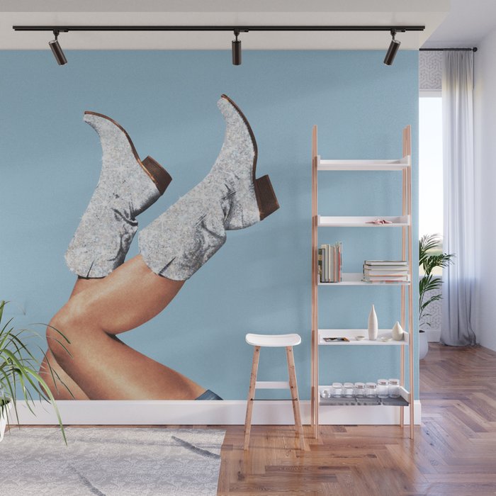 These Boots - Glitter Blue Landscape Wall Mural Gallery Image 1