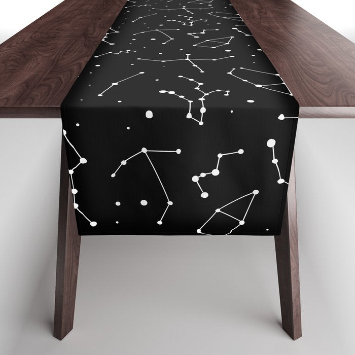 Black and White Constellations Table Runner Gallery Image 1