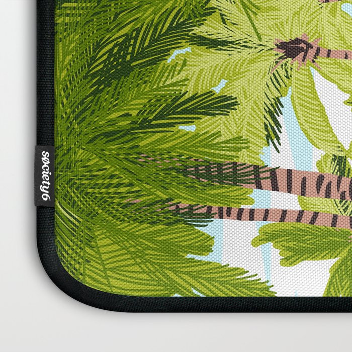 The Happy Spots, Dalmatian Dog Pets, Bohemian Woman Beach Tropical Palm Fashion Illustration Laptop Sleeve Gallery Image 3