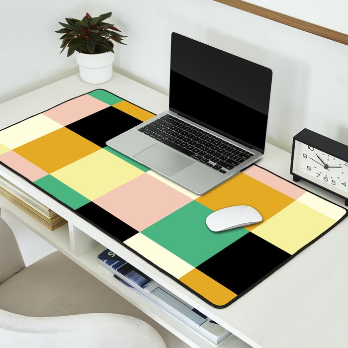 Bold Colorful Checks Pattern - Large XXXIII Desk Mat Gallery Image 2