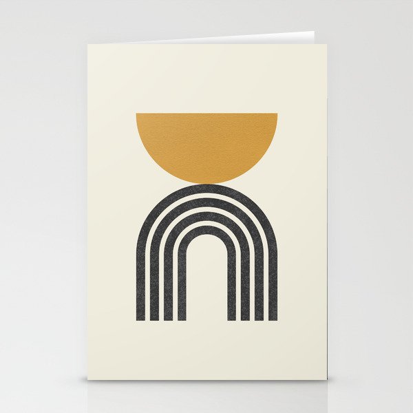 Mid century modern - half sun arch Stationery Card Gallery Image 1