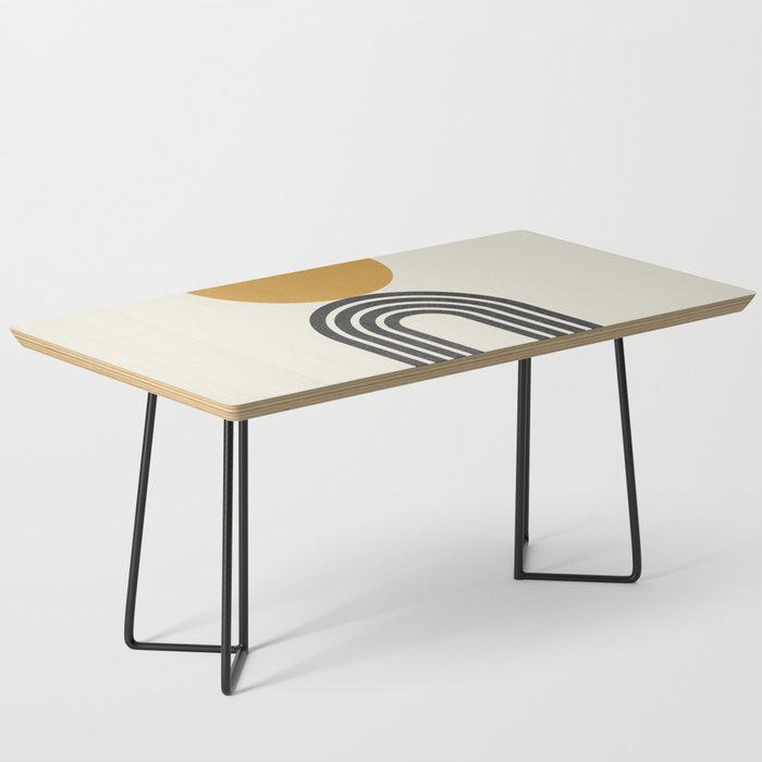 Mid century modern - half sun arch Coffee Table Gallery Image 1