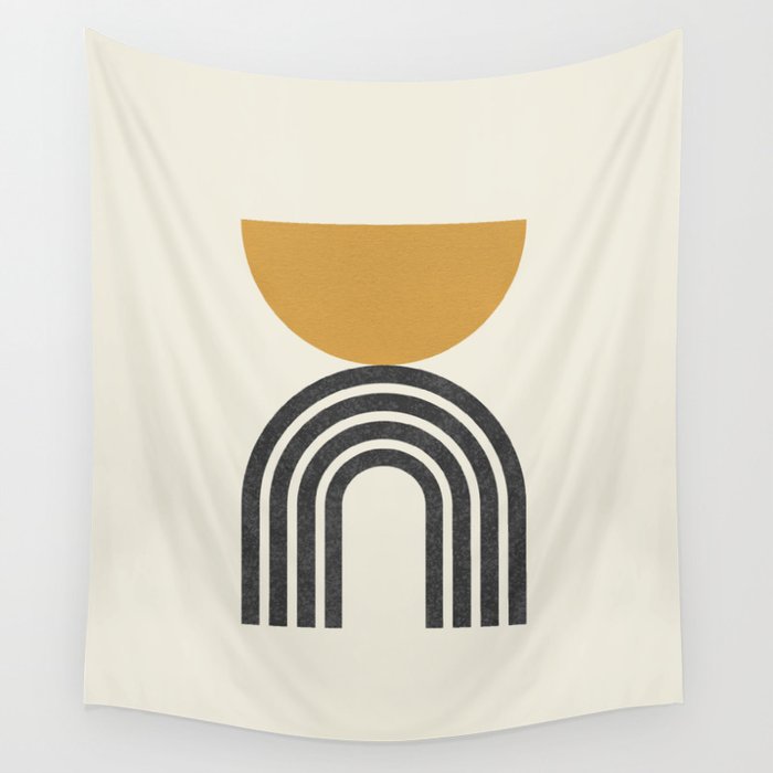 Mid century modern - half sun arch Wall Tapestry Gallery Image 4