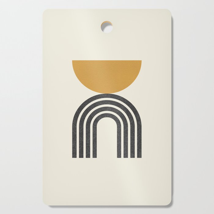 Mid century modern - half sun arch Cutting Board Gallery Image 1