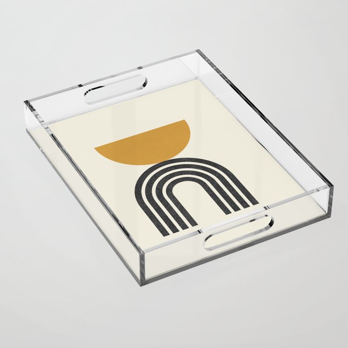 Mid century modern - half sun arch Acrylic Tray Gallery Image 1